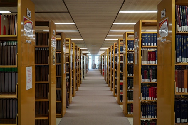 Library shelves